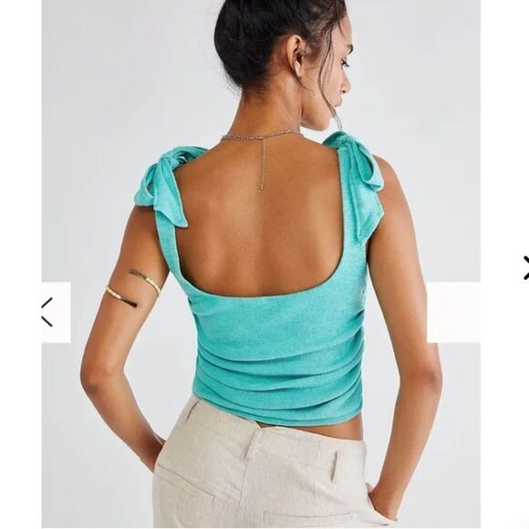 Free People Boulevard Tank in Teal size Small - Picture 2 of 11